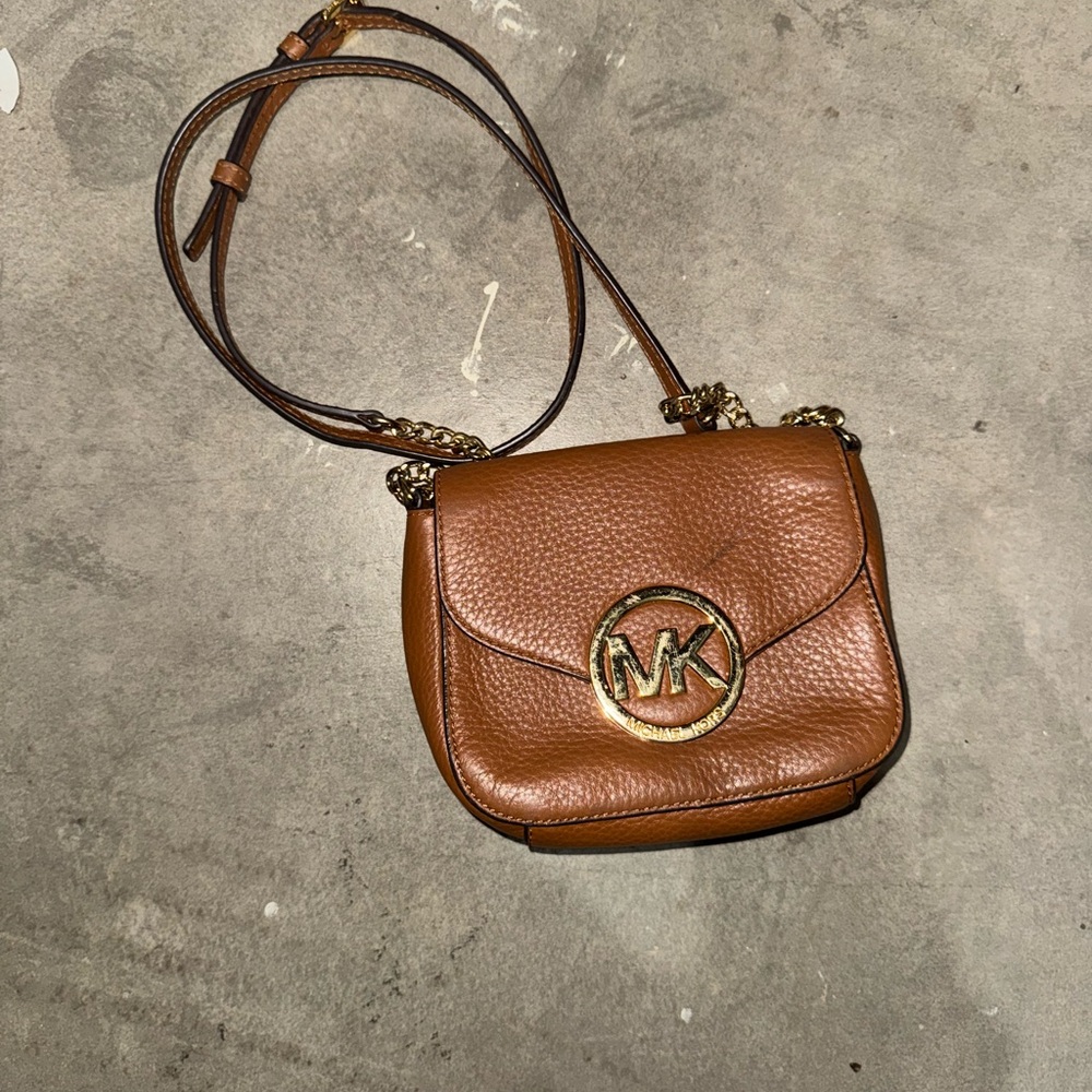 Michael Kors Tan Crossbody Bag with Gold Logo